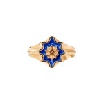 Anello Chevalier Fiore di Fico d’India Blu Oltremare grande - Limited Edition - immagine 2