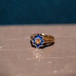 Anello Chevalier Fiore di Fico d’India Blu Oltremare piccolo - Limited Edition - immagine 3