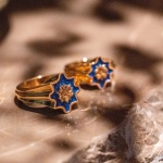 Anello Chevalier Fiore di Fico d’India Blu Oltremare grande - Limited Edition - immagine 4